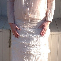 Load image into Gallery viewer, Pisa Silk and Jersey top in Dusky Pink Made In Italy By Feathers Of Italy One Size - Feathers Of Italy