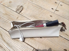 Load image into Gallery viewer, Romo Mini Make Up Bag in White - Feathers Of Italy
