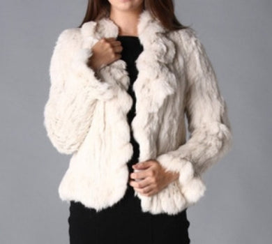 Snow White Fur Jacket - Feathers Of Italy 