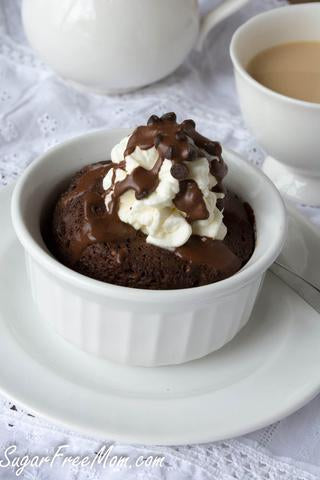 1 Minute Sugar-Free Chocolate Mug Cake {Low Carb, Dairy & Gluten Free}