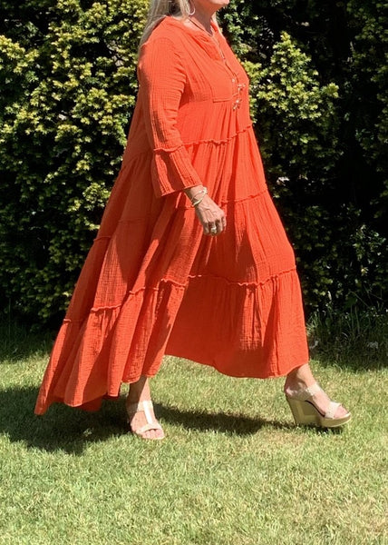 Positano Cheesecloth Maxi Dress - Now In Sale