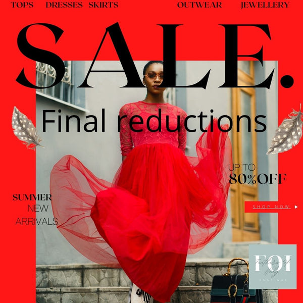 Final Reductions - Summer Sale FREE DELIVERY THIS BANK HOLIDAY