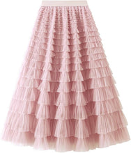Load image into Gallery viewer, Sorrento Italian Women Layered Tulle Long Skirt UK Naples Ladies Fashion High Waist
