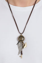 Load image into Gallery viewer, Steampunk Pendant Necklace - Angel Wing - Feathers Of Italy 
