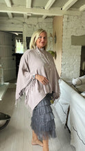 Load image into Gallery viewer, Sorrento Italian Women Layered Tulle Long Skirt UK Naples Ladies Fashion High Waist Solid Colour Frill Trim Ruffle Midi Skirt in Grey
