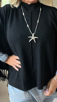 Starfish necklace in silver by Feathers Of Italy