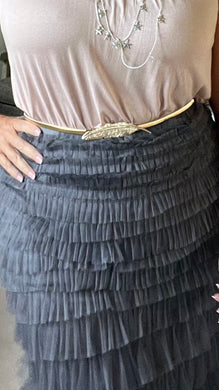 Rose Gold Feather slim Belt One Size 