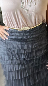 Rose Gold Feather slim Belt One Size 