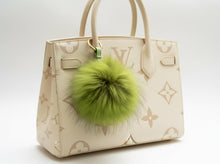 Load image into Gallery viewer, Peia Fur Pom Pom Keyring in Green
