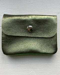 Limited Edition Metallic Green Small Purse - 11x8cm 