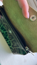 Load image into Gallery viewer, Limited Edition Metallic Leopard Print Green Small Purse - 15x9cm
