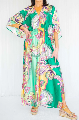 Sorrento abstract batwing dress