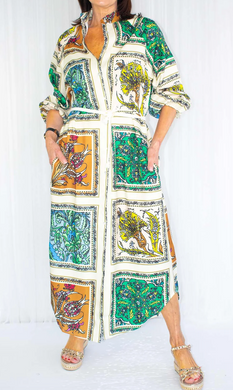 Capri abstract paisley print jacket/dress multicoloured