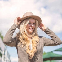 Luxury 100% Cashmere & Ostrich Feather Trim Fitted Jacket in Olive By Feathers Of Italy One Of A Kind - Feathers Of Italy 