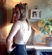 Load image into Gallery viewer, Low Back Sequin Dress in Black - Feathers Of Italy 
