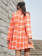 Load image into Gallery viewer, Fendi Plaid Print Double Breasted Overcoat - Orange Feathers Of Italy
