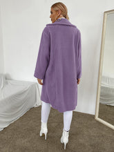 Load image into Gallery viewer, Florence Open Front Teddy Coat - Lilac feathers of italy
