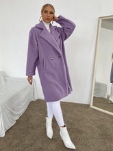 Load image into Gallery viewer, Florence Open Front Teddy Coat - Lilac feathers of italy
