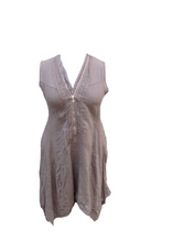 Load image into Gallery viewer, Vienna Zip Linen Dress in Mocha - Feathers Of Italy 
