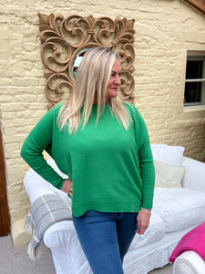 Naples Relaxed Batwing Long Sleeves Jumper | Feathers Of Italy 