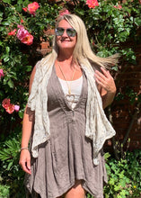 Load image into Gallery viewer, Vienna Zip Linen Dress in Mocha - Feathers Of Italy 
