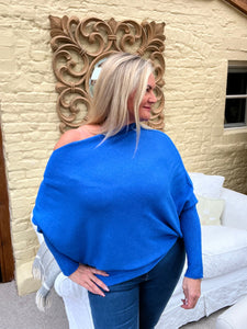 Venice Asymmetric Jumper Colbolt Blue