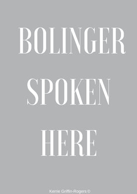 framed print - bolinger spoken
