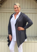 Load image into Gallery viewer, Barola Hooded Wrap in Slate | Feathers Of Italy 
