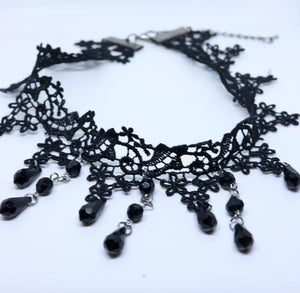 Black Drop Choker | Feathers Of Italy 