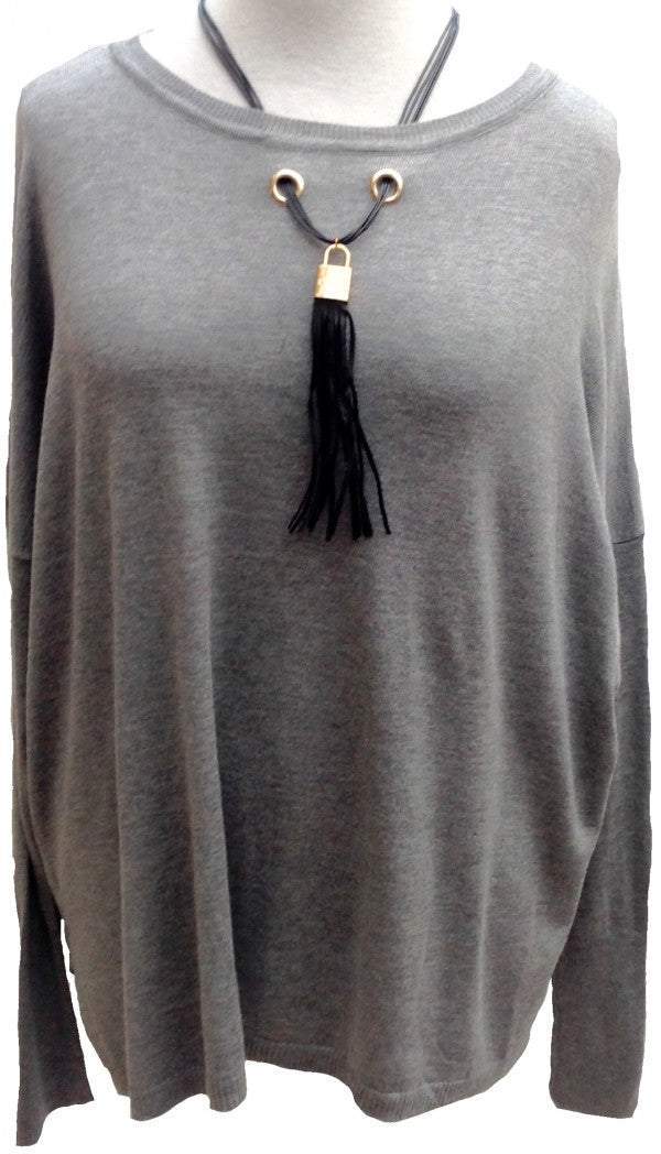 black tassel jumper