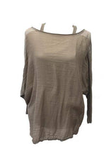 Load image into Gallery viewer, Boa Silk Top in Mink | Feathers Of Italy 
