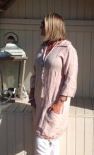 Load image into Gallery viewer, Bonavento Linen Dress in White Or Pink Made In Italy By Feathers Of Italy | Feathers Of Italy 
