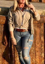Load image into Gallery viewer, bow neck cotton shirt
