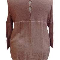 Load image into Gallery viewer, Button Back Top In Dusky Pink | Feathers Of Italy 
