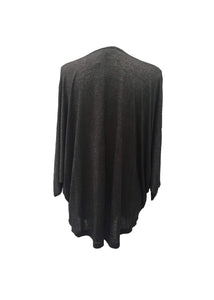 Cardigan with Under Top in Slate | Feathers Of Italy 