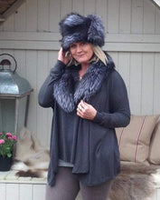 Load image into Gallery viewer, Cardigan with Under Top in Slate | Feathers Of Italy 
