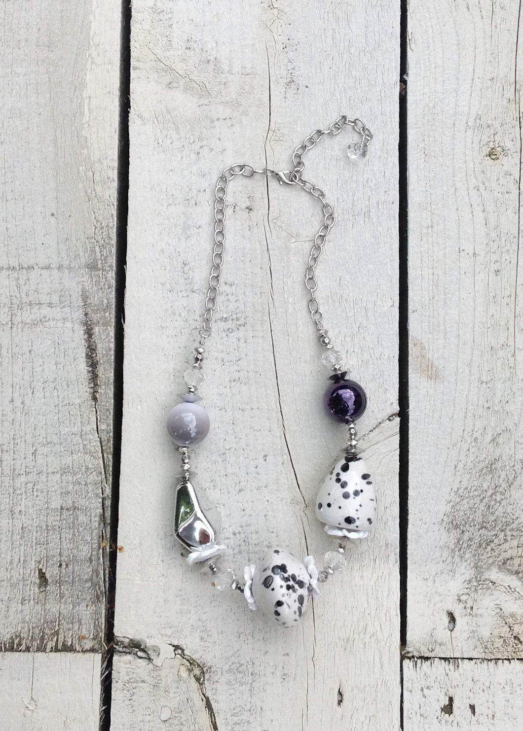 ceramic dalmatian pendant