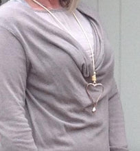 Load image into Gallery viewer, Cowl Bead Layer Jumper in Mocha | Feathers Of Italy 
