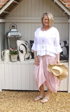 Load image into Gallery viewer, Long Linen Maxi Dress in Pink - Feathers Of Italy 
