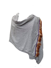 Load image into Gallery viewer, Naples Cashmere Scarf with Feather Trim in Grey - Feathers Of Italy 
