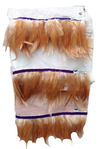 Naples Cashmere Scarf with Feather Trim in Cream - Feathers Of Italy 