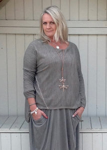 Lana Soft Knit in Mocha - Feathers Of Italy 