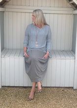 Load image into Gallery viewer, Lana Soft Knit in Silver - Feathers Of Italy 
