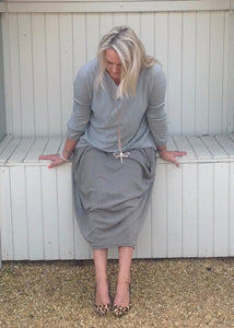 Lana Soft Knit in Silver - Feathers Of Italy 