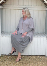 Load image into Gallery viewer, Santa Christina Button Poncho in Mink - Feathers Of Italy 
