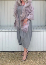 Load image into Gallery viewer, Nia Pouch Maxi Dress in Soft Beige - Feathers Of Italy 
