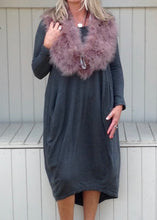 Load image into Gallery viewer, Nia Pouch Maxi Dress in Grey - Feathers Of Italy 
