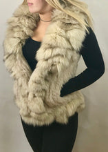 Load image into Gallery viewer, Luxury Fur Gilet in Cream by Feathers Of Italy - Feathers Of Italy 
