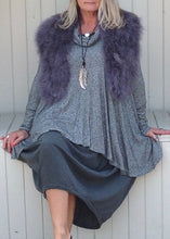 Load image into Gallery viewer, Swing Top with Cowl in Charcoal Marl - Feathers Of Italy 
