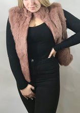 Load image into Gallery viewer, Fur Gilet in Pink by Feathers Of Italy - Feathers Of Italy 
